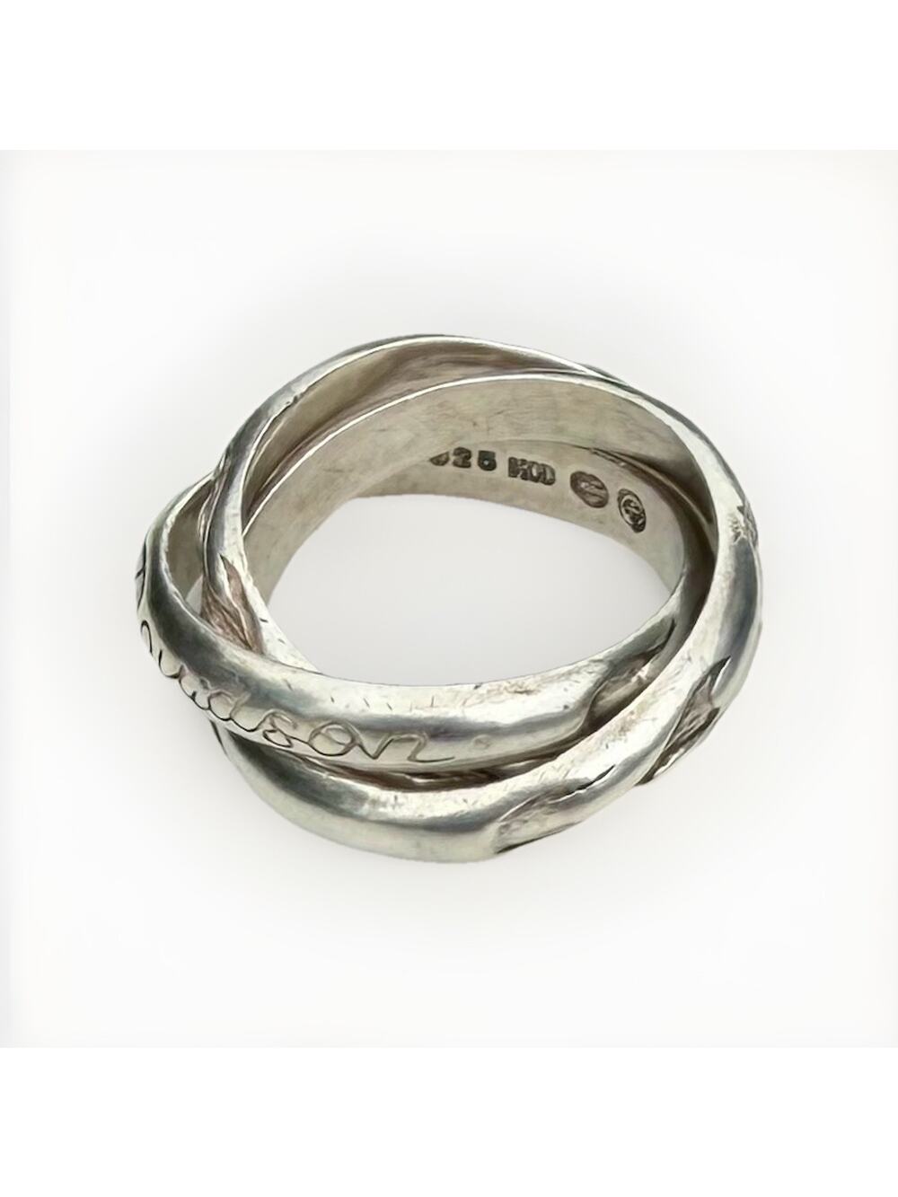 Vtg Rare! Harley Davidson Men MOD 925 Sterling Silver Trinity Ring Sz 12.5 17.9g